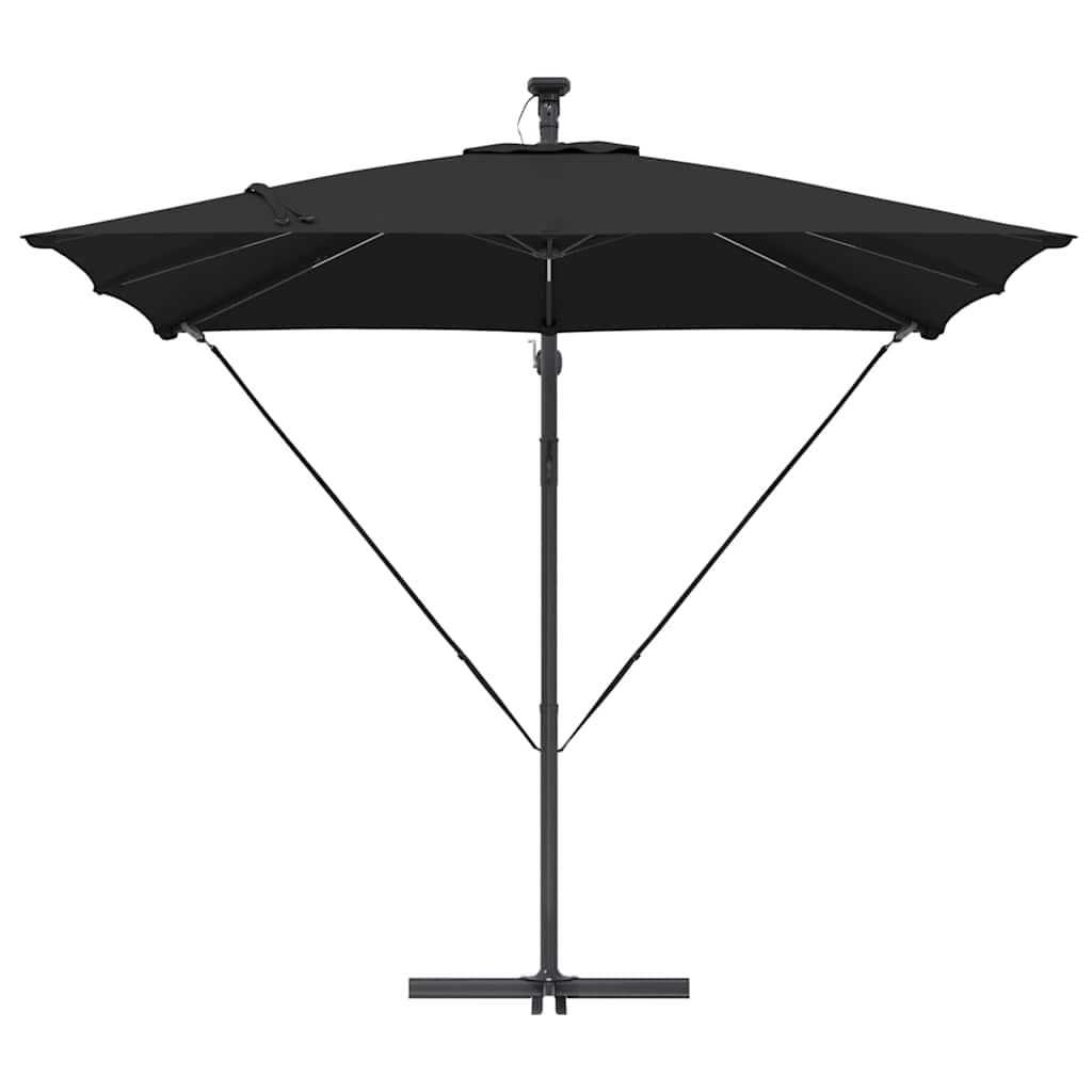 Parasol Sort 249 x 249 x 250 cm Polyester og Aluminium