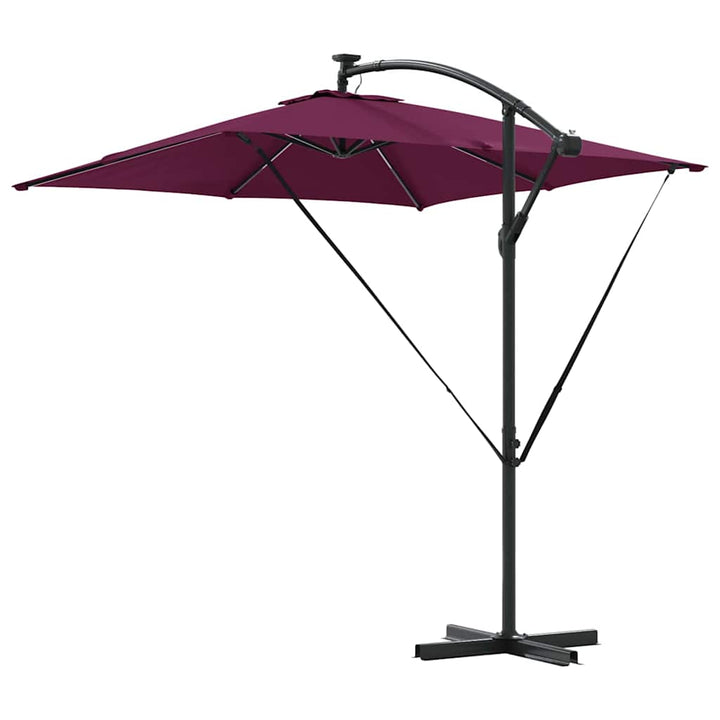Parasol Bordeaux Rød 249 x 249 x 250 cm Polyester og Aluminium