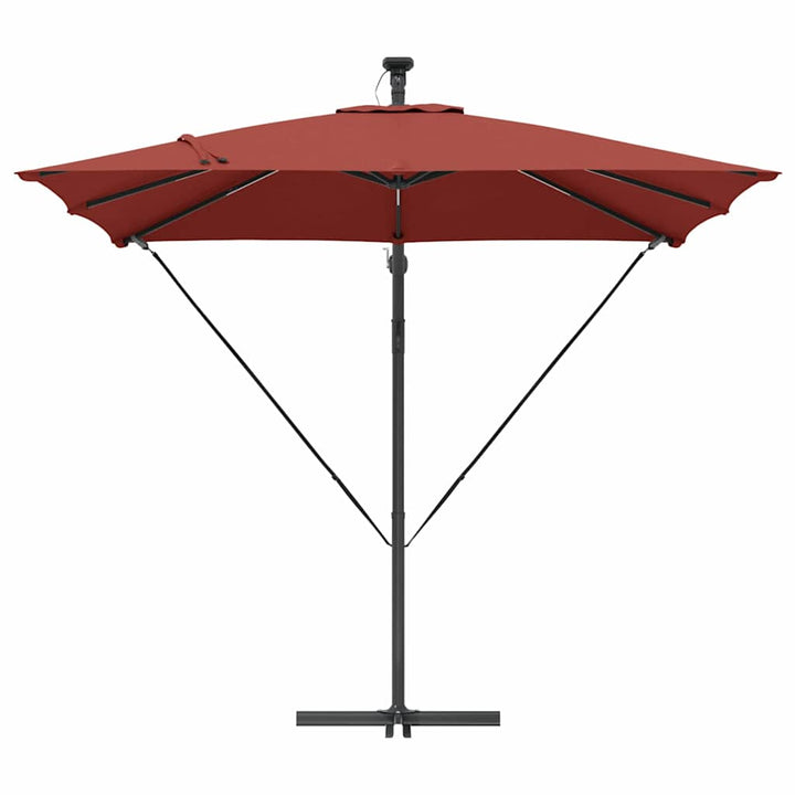 Parasol Terrakotta 249 x 249 x 250 cm Polyester og Aluminium