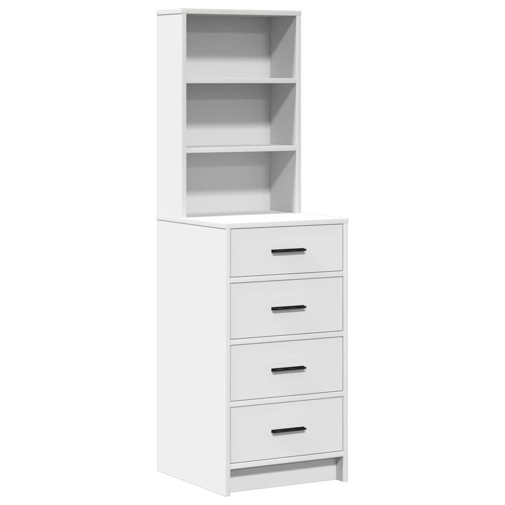 Klædeskab med skuffe Hvid 78.5 x 41 x 135 cm Konstrueret træ