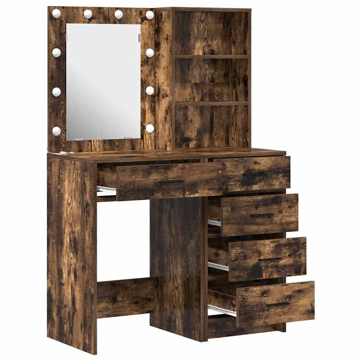 Klædeskab 2 stk. Brun 50 x 41 x 135 cm Konstrueret træ