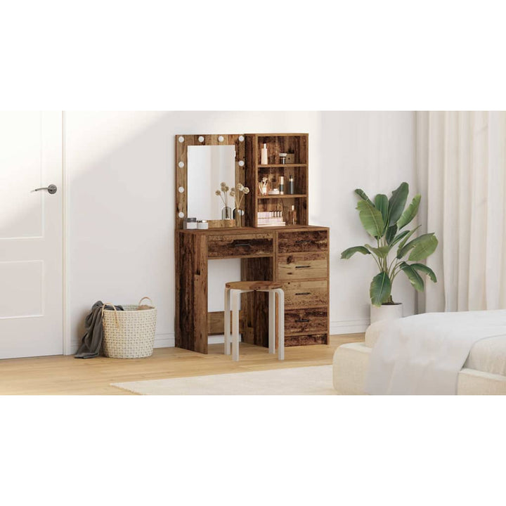 Klædeskab med hylde 2 pcs Brun 50 x 41 x 135 cm Konstrueret træ