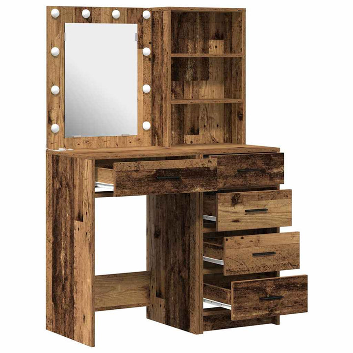 Klædeskab 2 stk. Brun 50 x 41 x 135 cm Konstrueret træ