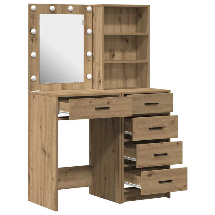 Klædeskab 2 stk. Brun 50 x 41 x 135 cm Konstrueret træ