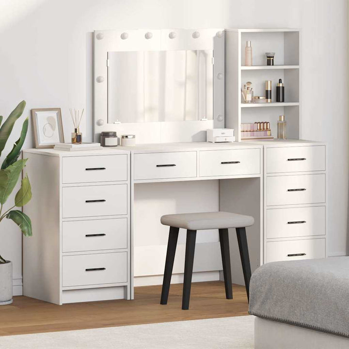 Klædeskab 3 stk. Hvid 78,5 x 41 x 135 cm Konstrueret træ
