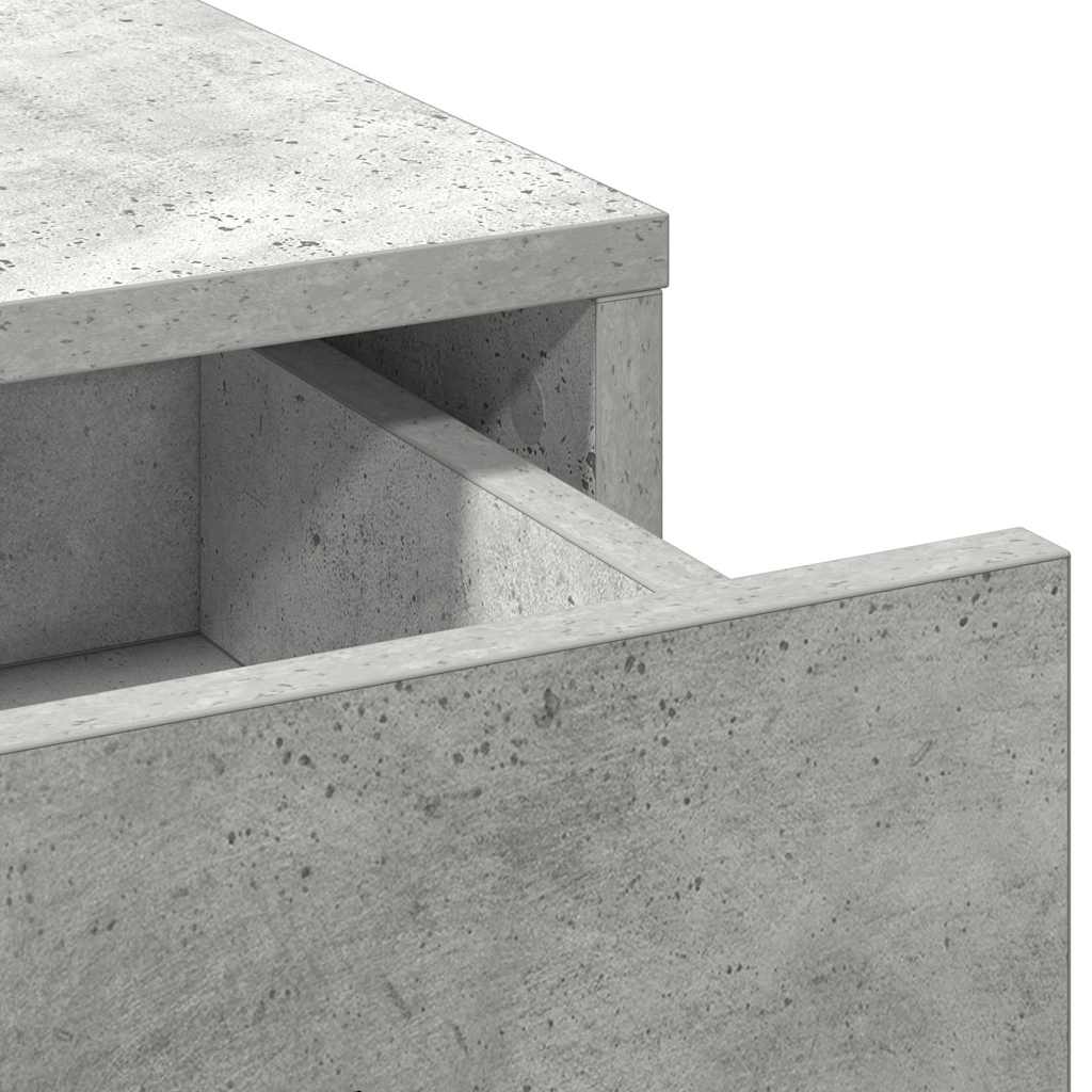 Klædeskab 3 stk. Beton Grå 78,5 x 41 x 135 cm Konstrueret træ