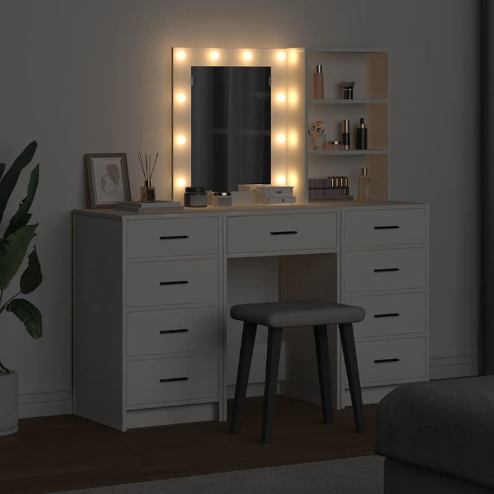 Klædeskab 3 stk. Hvid 40 x 41 x 135 cm Konstrueret træ