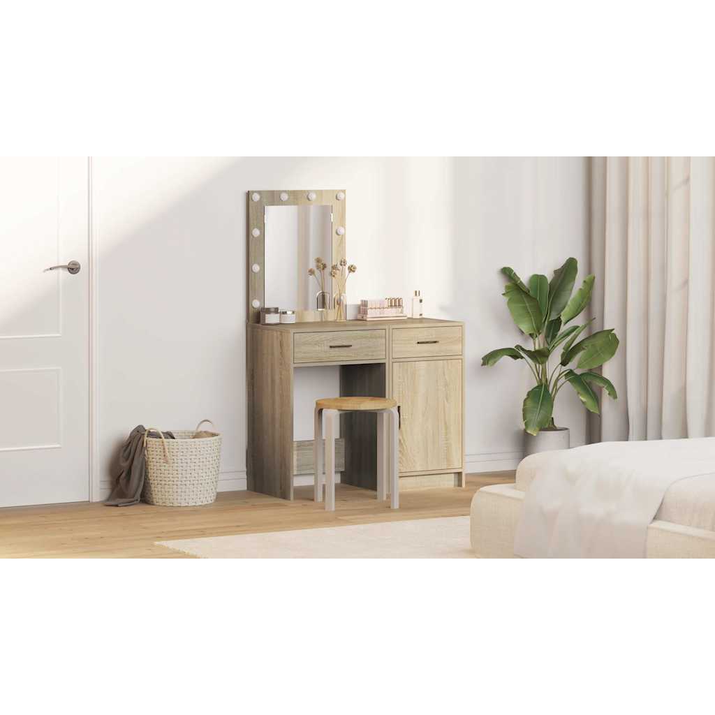 Klædeskab med dør 2 pcs Brun 50 x 41 x 135 cm Konstrueret træ