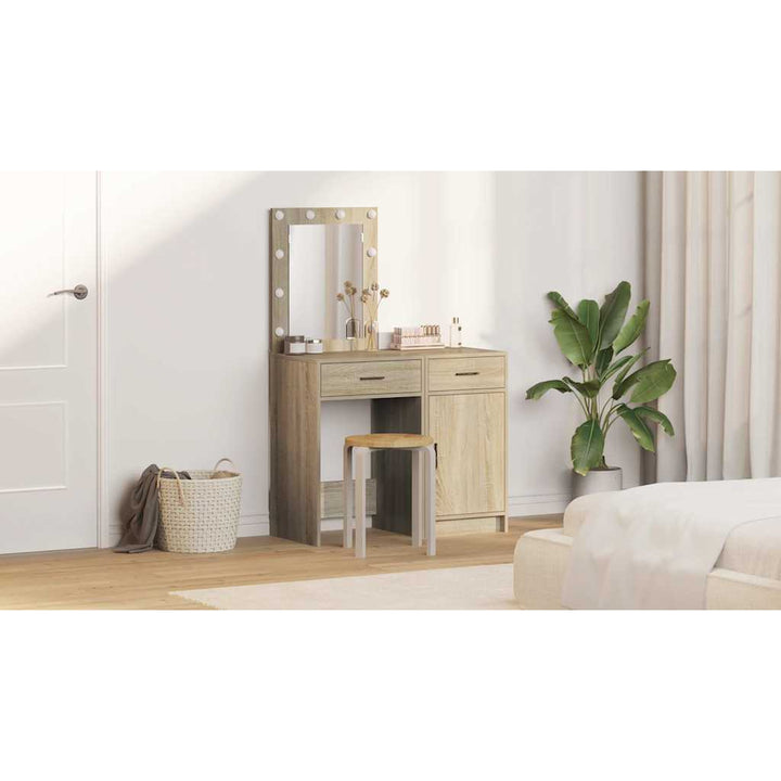 Klædeskab med dør 2 pcs Brun 50 x 41 x 135 cm Konstrueret træ