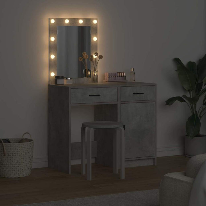 Klædeskab 2 stk. Grå 50 x 41 x 135 cm Konstrueret træ