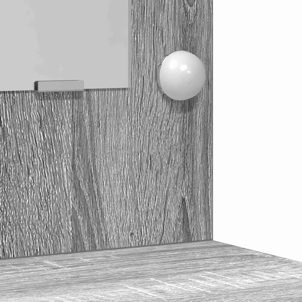 Klædeskab 2 stk. Grå 50 x 41 x 135 cm Konstrueret træ