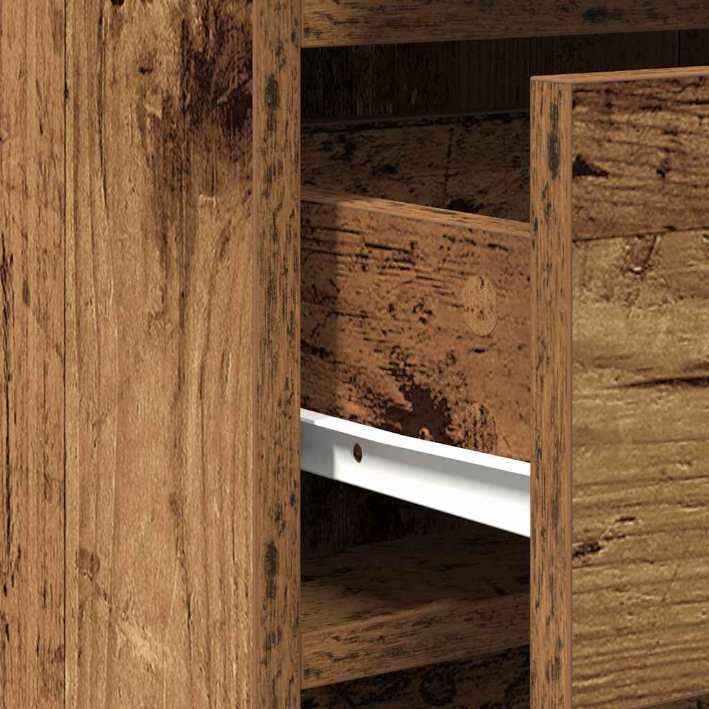 Klædeskab med dør 2 pcs Brun 50 x 41 x 135 cm Konstrueret træ