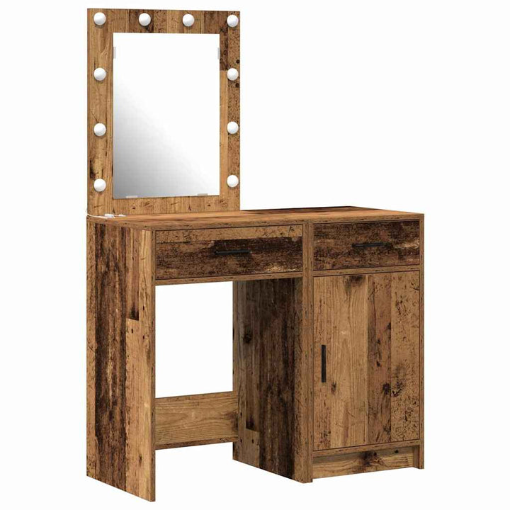 Klædeskab med dør 2 pcs Brun 50 x 41 x 135 cm Konstrueret træ
