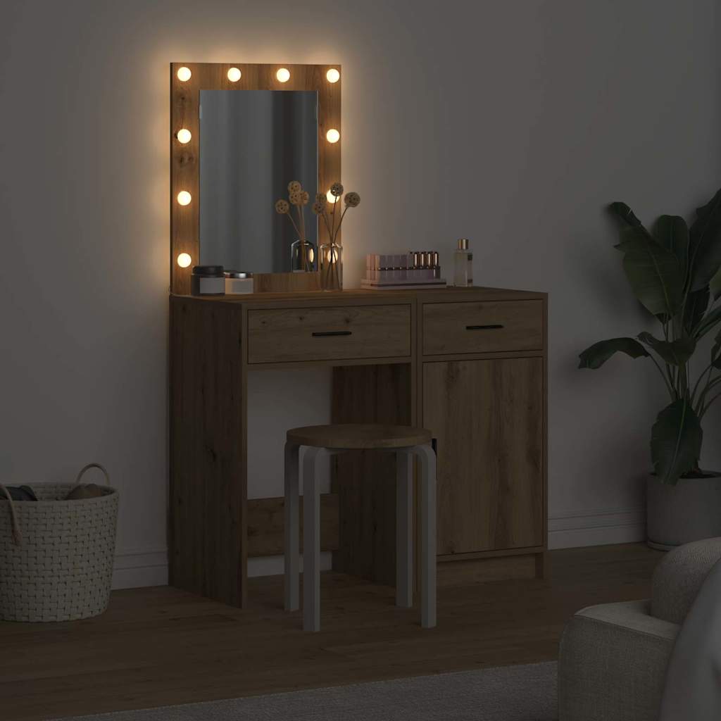 Klædeskab 2 pcs Brun 50 x 41 x 135 cm Konstrueret træ
