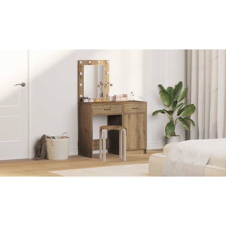 Klædeskab med dør 2 pcs Brun 50 x 41 x 135 cm Konstrueret træ