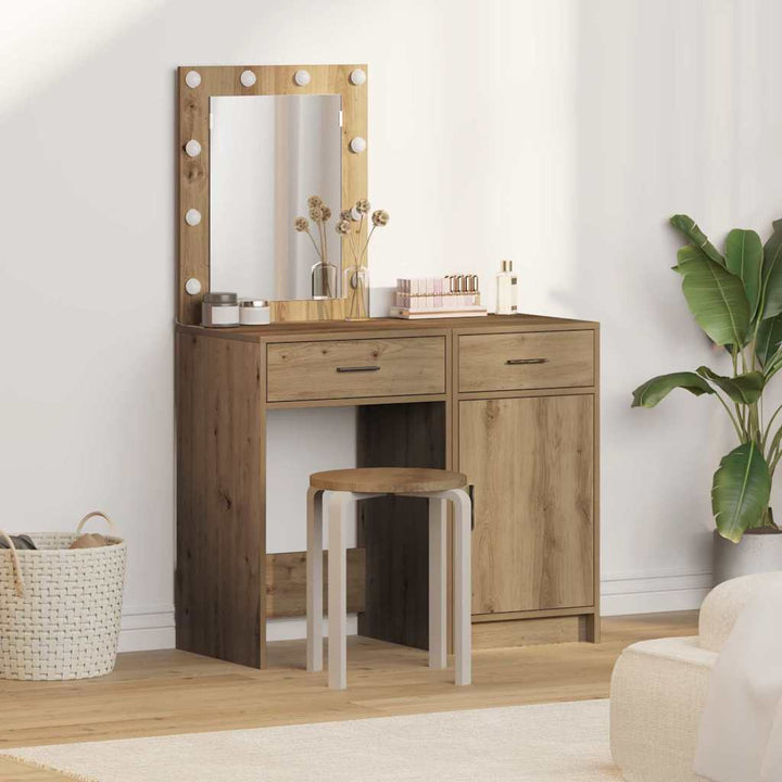 Klædeskab 2 pcs Brun 50 x 41 x 135 cm Konstrueret træ