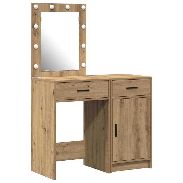 Klædeskab 2 pcs Brun 50 x 41 x 135 cm Konstrueret træ