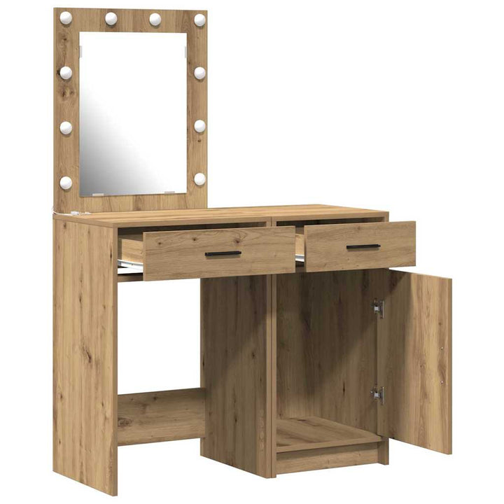 Klædeskab 2 pcs Brun 50 x 41 x 135 cm Konstrueret træ