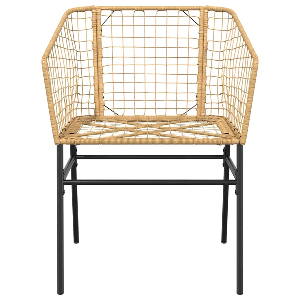 5 dele spisebordssæt til haven polyrattan glas brun