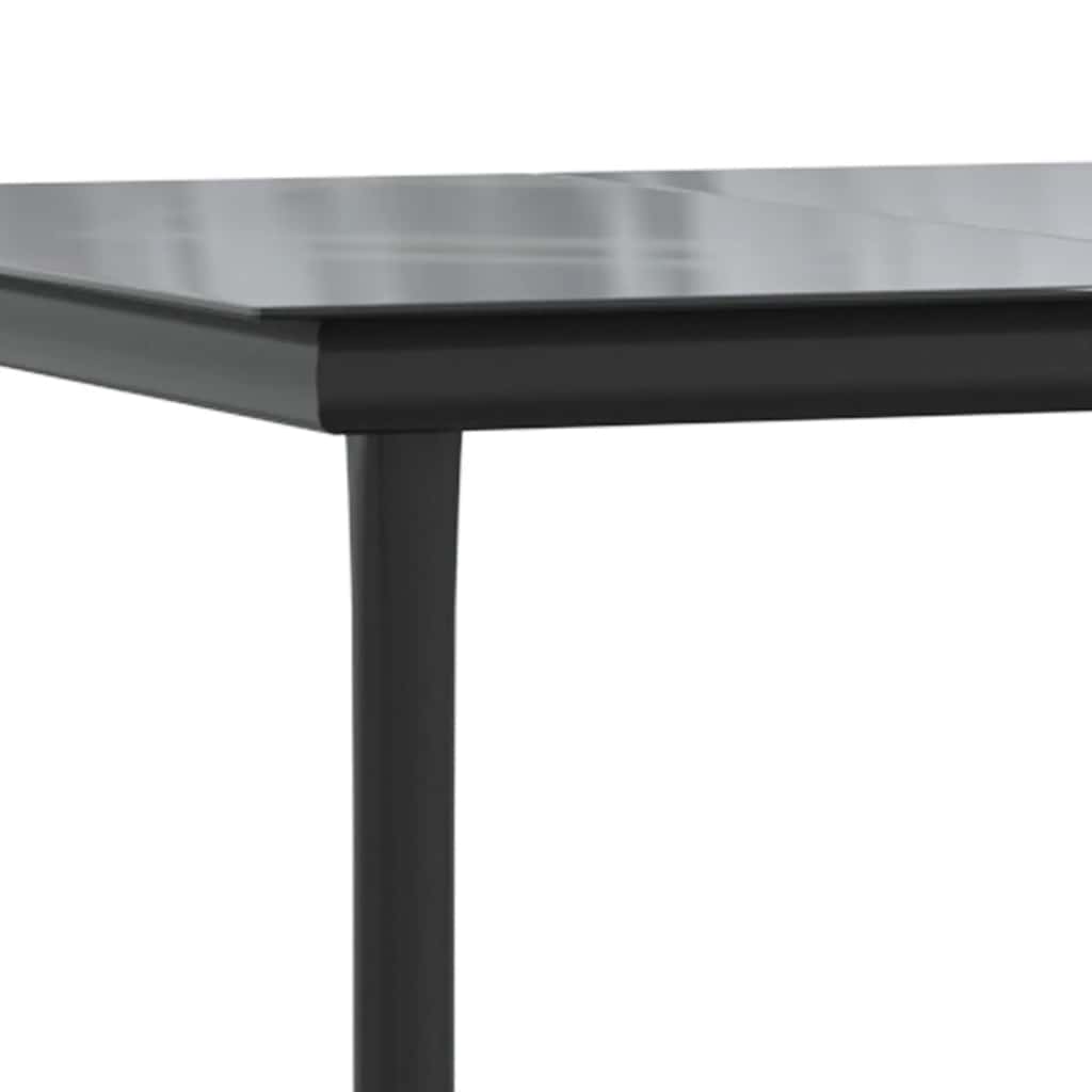 7 dele spisebordssæt til haven polyrattan glas brun