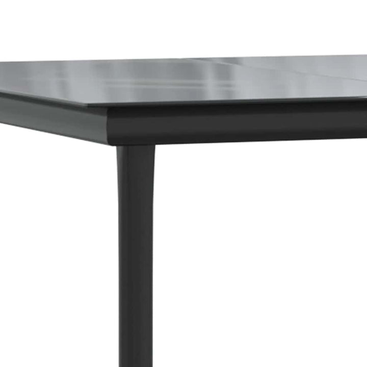 7 dele spisebordssæt til haven polyrattan glas brun
