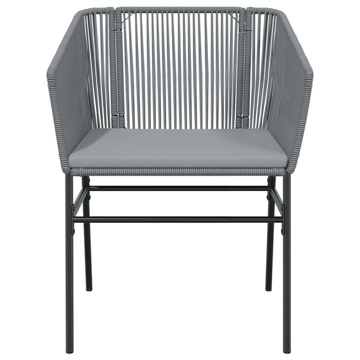 5 dele spisebordssæt til haven med hynder polyrattan glas grå