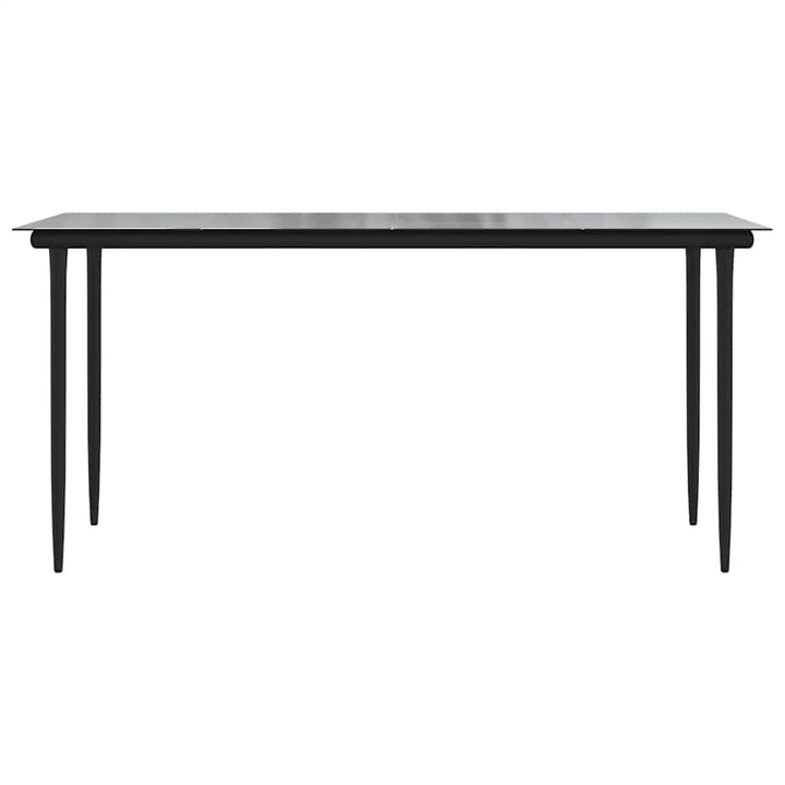 7 dele spisebordssæt til haven med hynder polyrattan glas grå
