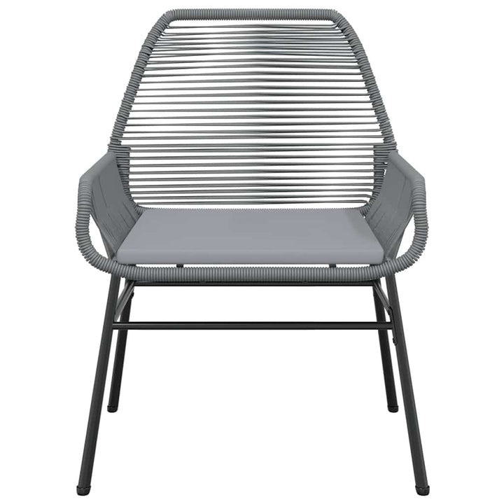 7 dele spisebordssæt til haven med hynder polyrattan glas grå