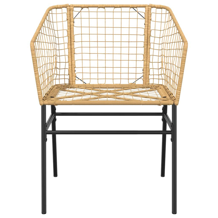 5 dele spisebordssæt til haven polyrattan glas brun