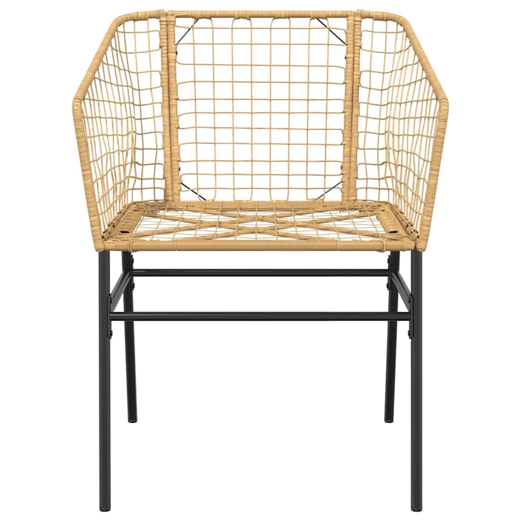 5 dele spisebordssæt til haven polyrattan glas brun