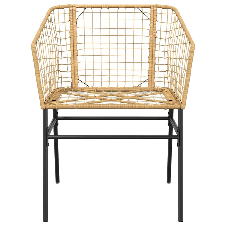 5 dele spisebordssæt til haven polyrattan glas brun