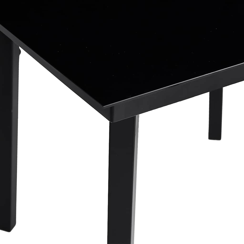 3 dele spisebordssæt til haven m. hynder polyrattan glas sort