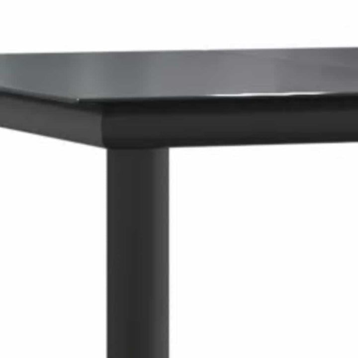 7 dele spisebordssæt til haven m. hynder polyrattan glas sort