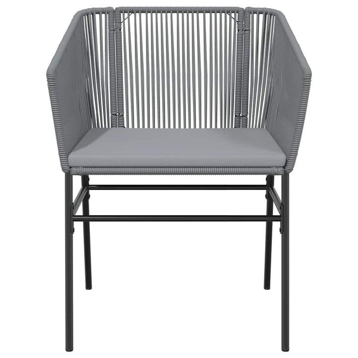 7 dele spisebordssæt til haven med hynder polyrattan glas grå