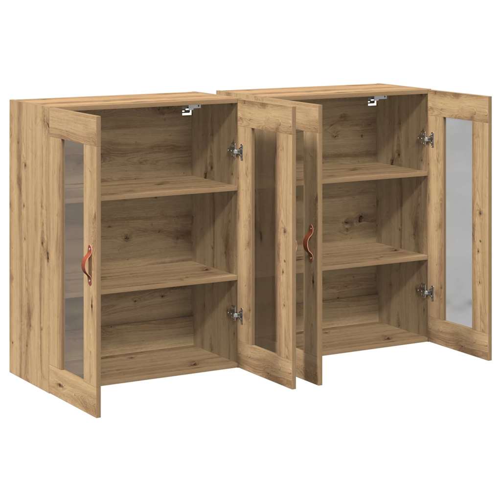 Væggeskabe 2 pcs Artisan Egetræ 69,5 x 34 x 90 cm