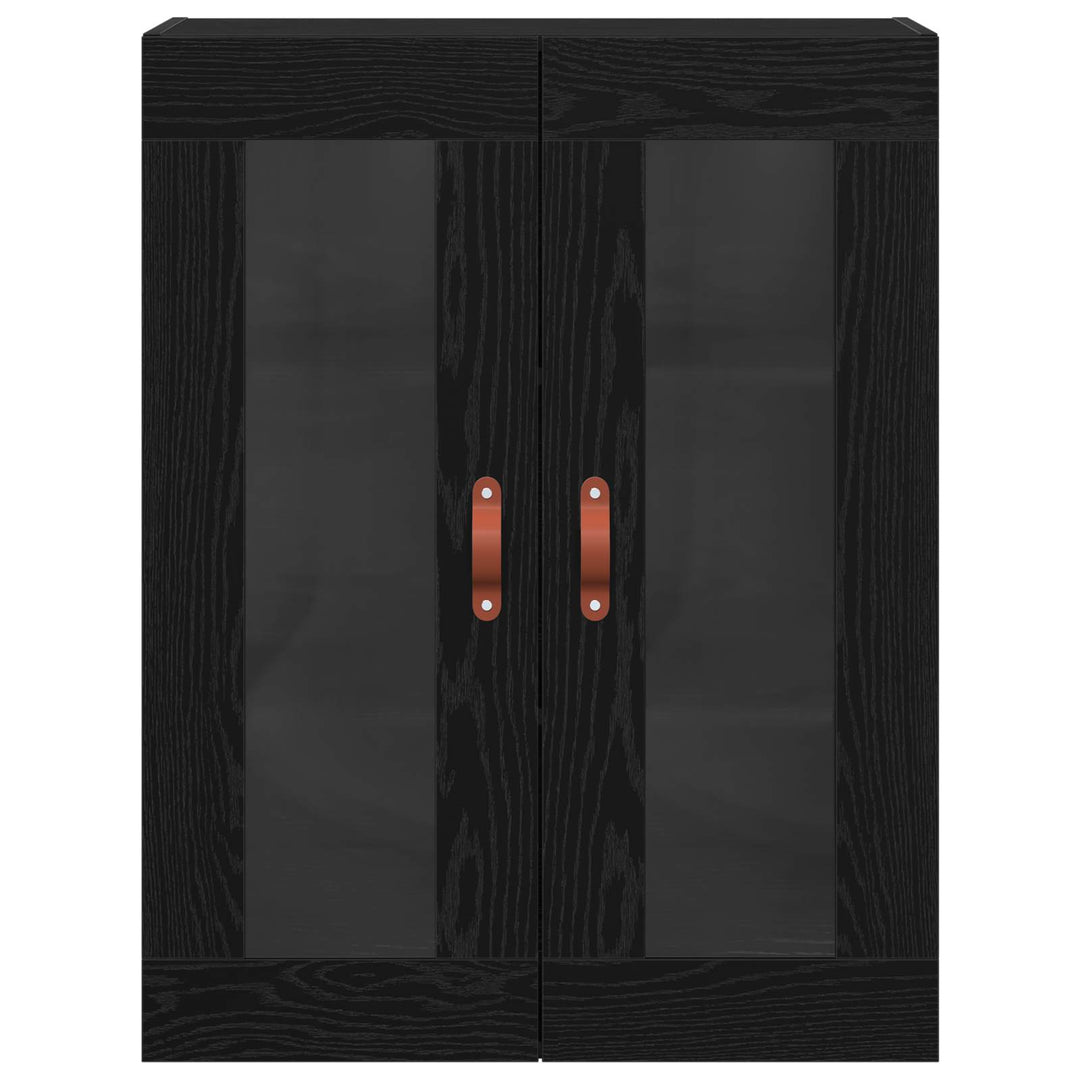 Væggeskabe 2 stk. Sort eg 69,5 x 34 x 90 cm Konstrueret træ