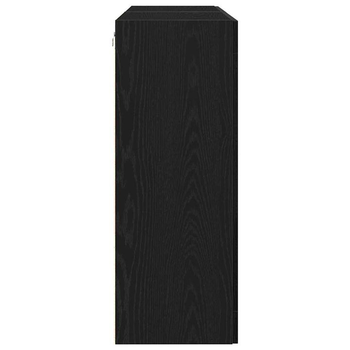 Væggeskabe 2 stk. Sort eg 69,5 x 34 x 90 cm Konstrueret træ