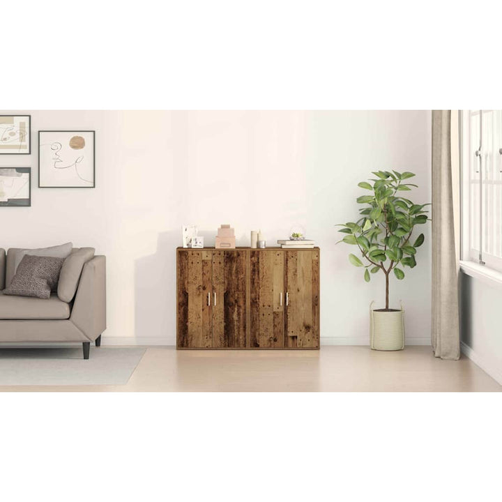 Sideboard 2 pcs Gammelt træ 60 x 31 x 84 cm Konstrueret træ