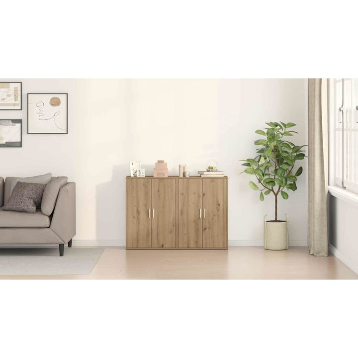 Sideboard 2 pcs Artisan Egetræ 60 x 31 x 84 cm Konstrueret træ