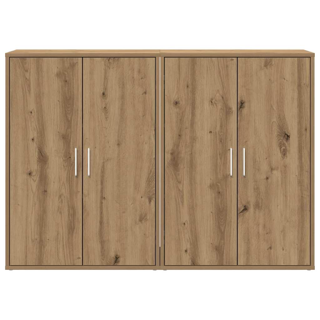 Sideboard 2 pcs Artisan Egetræ 60 x 31 x 84 cm Konstrueret træ