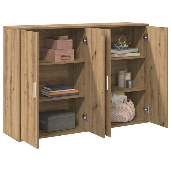 Sideboard 2 pcs Artisan Egetræ 60 x 31 x 84 cm Konstrueret træ