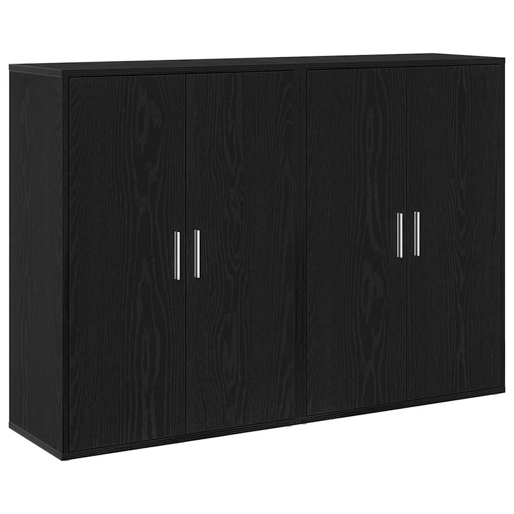 Sideboard 2 stk. Sort eg 60 x 31 x 84 cm Konstrueret træ