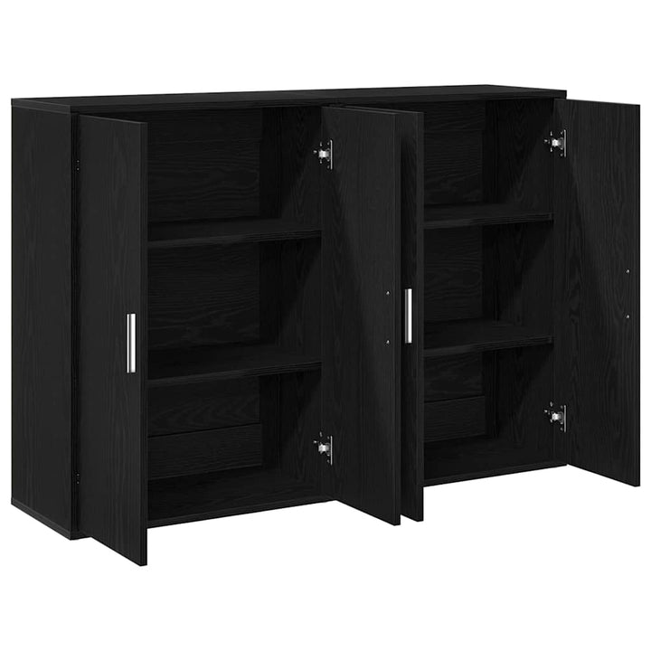 Sideboard 2 stk. Sort eg 60 x 31 x 84 cm Konstrueret træ