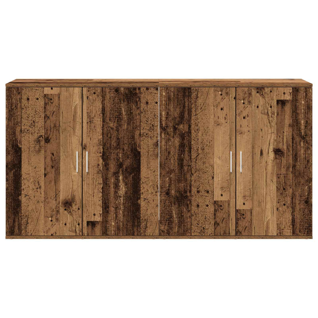 Sideboard 2 pcs Gammelt træ 79 x 38 x 80 cm Konstrueret træ