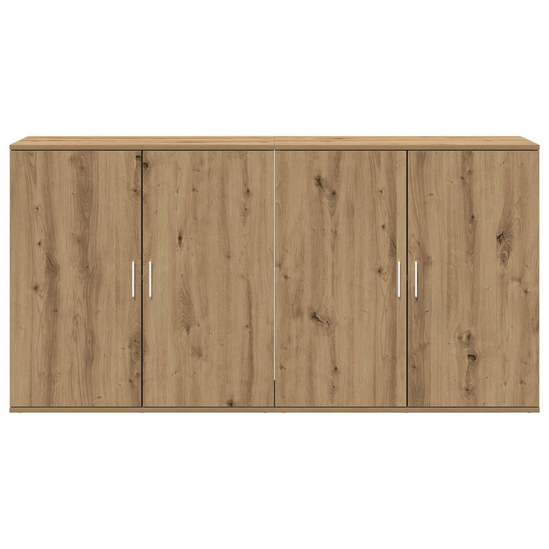 Sideboard 2 pcs Artisan Egetræ 79 x 38 x 80 cm Konstrueret træ