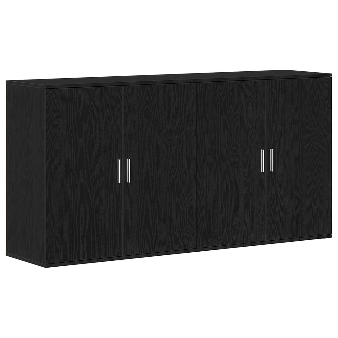 Sideboard 2 stk. Sort eg 79 x 38 x 80 cm Konstrueret træ