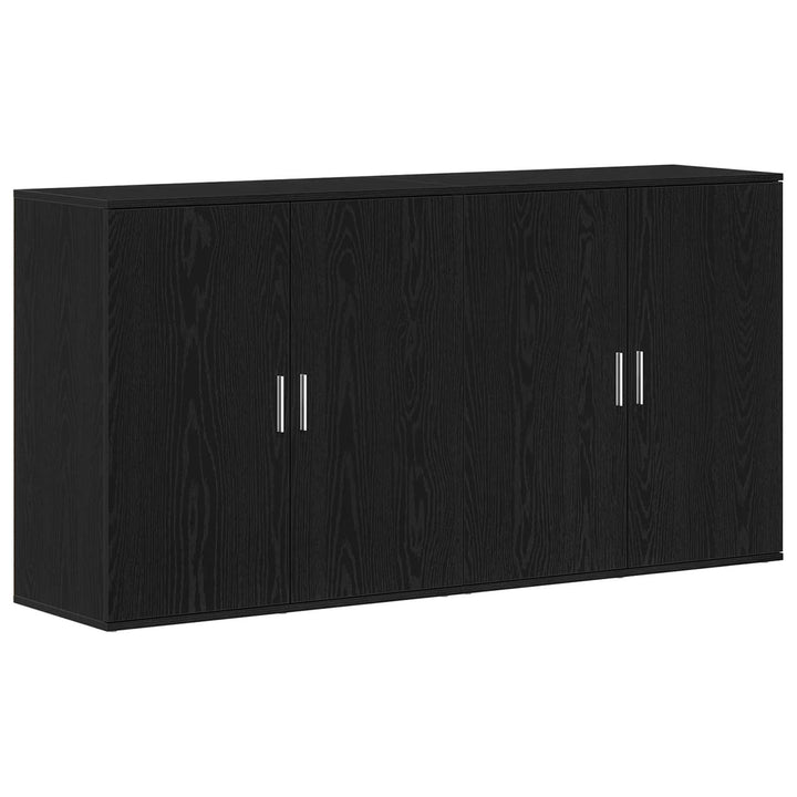 Sideboard 2 stk. Sort eg 79 x 38 x 80 cm Konstrueret træ