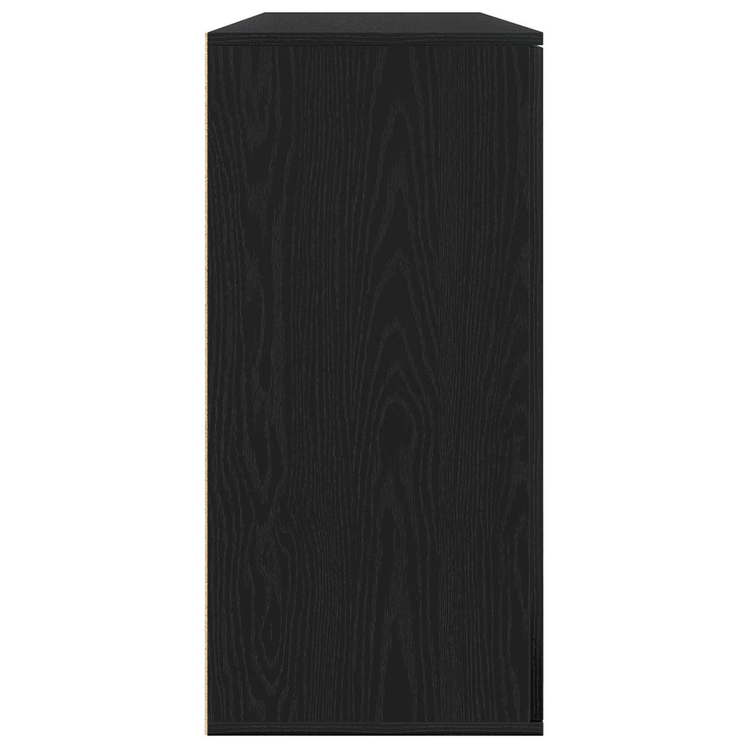 Sideboard 2 stk. Sort eg 79 x 38 x 80 cm Konstrueret træ