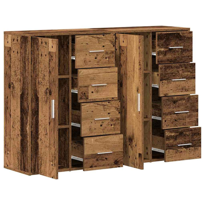 Sideboard 2 stk. Gammelt træ 60 x 31 x 84 cm Konstrueret træ