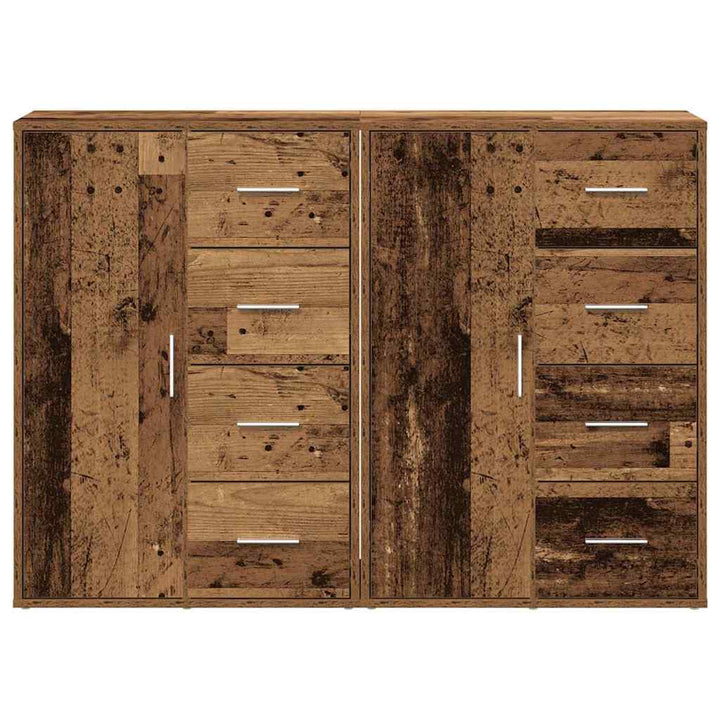 Sideboard 2 stk. Gammelt træ 60 x 31 x 84 cm Konstrueret træ